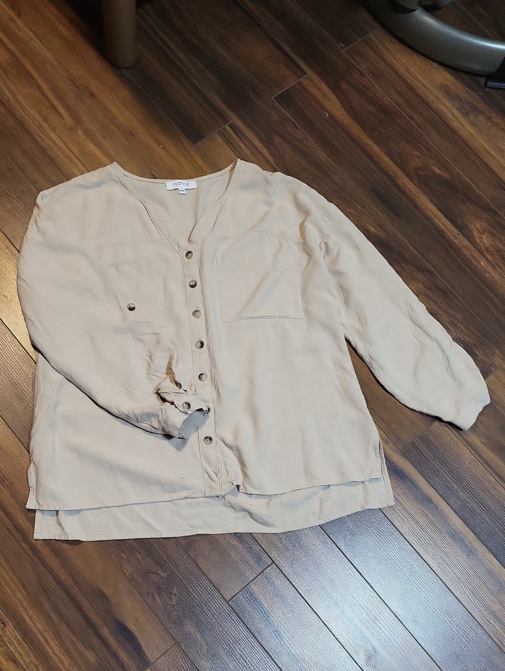 EUC Linen Blend Top M